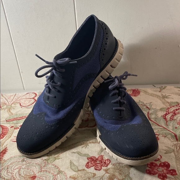 Cole Haan Other - Cole Haan Grand.OS Navy and Royal Blue Lace Up Oxfords